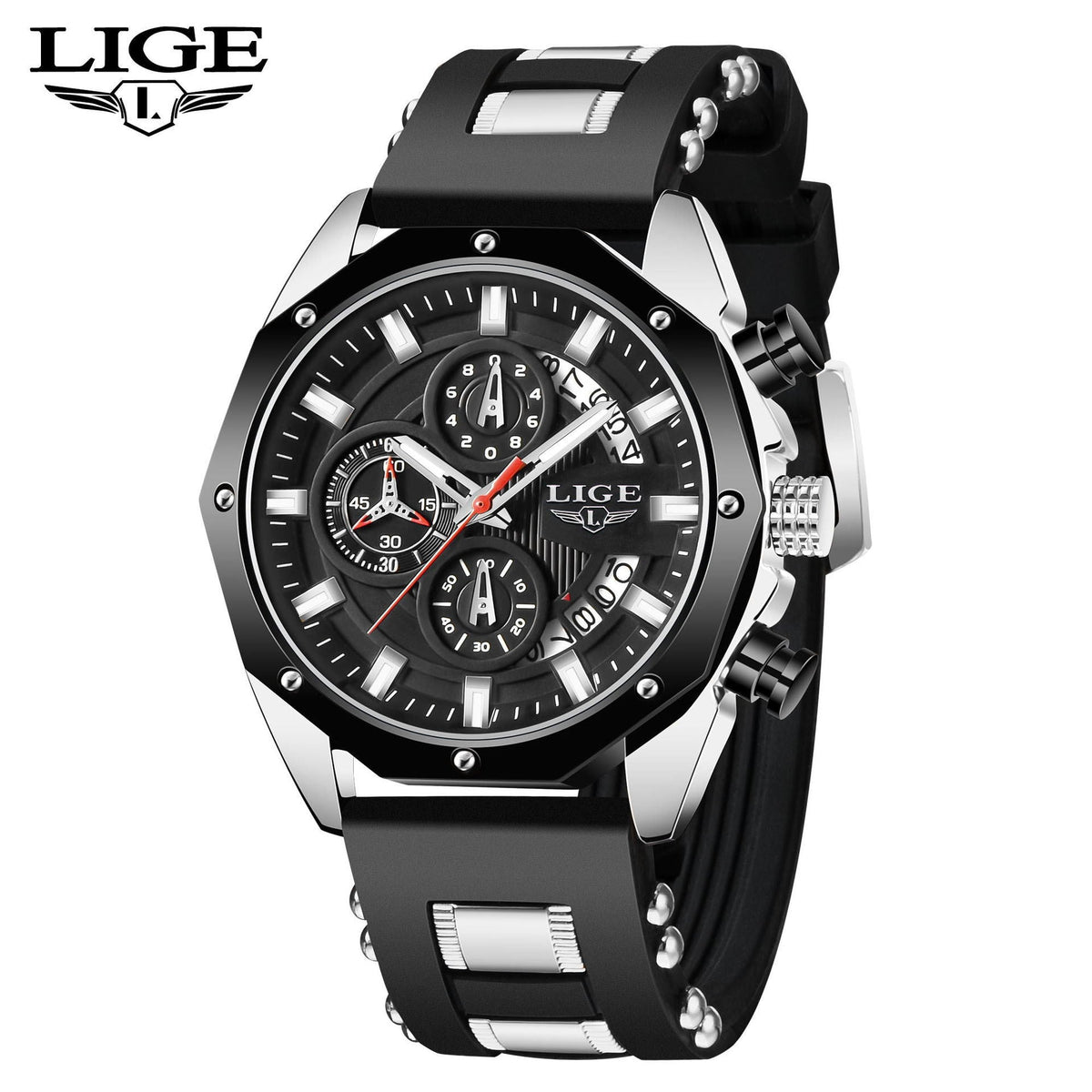 ⌚ Herren Sportuhr mit Chronograph – Wasserdichte Quarzuhr für Outdoor & Alltag, Multifunktions-Armbanduhr mit modernem Design