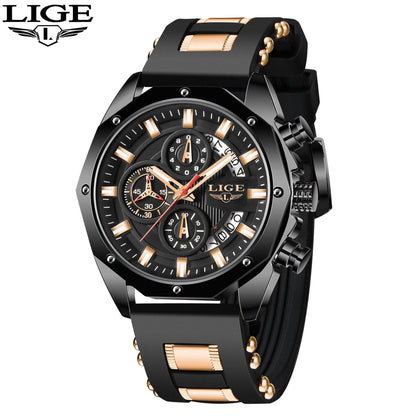 ⌚ Herren Sportuhr mit Chronograph – Wasserdichte Quarzuhr für Outdoor & Alltag, Multifunktions-Armbanduhr mit modernem Design