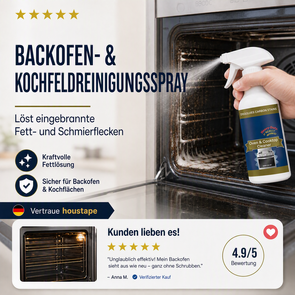 📢📢50 % Rabatt!!🎁✨ Hochwirksames Reinigungsspray für Backöfen und Kochfelder