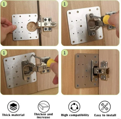 🛠️ HingePlate DIY Möbelscharniere Reparatur Seitenplatte 🏠 Einfache Scharnierreparatur