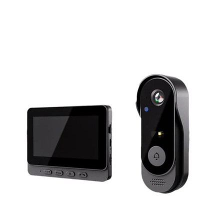🔊📹 Drahtlose Türklingel-Kamera | 1080P, 170° Weitwinkel, IPX65, Nachtsicht & 4,3" Monitor 🏠