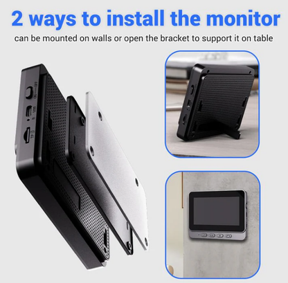 🔊📹 Drahtlose Türklingel-Kamera | 1080P, 170° Weitwinkel, IPX65, Nachtsicht & 4,3" Monitor 🏠