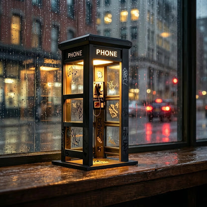📢📢50 % Rabatt!! ⏰✨Ambientelampe im Vintage-Stil einer Telefonzelle