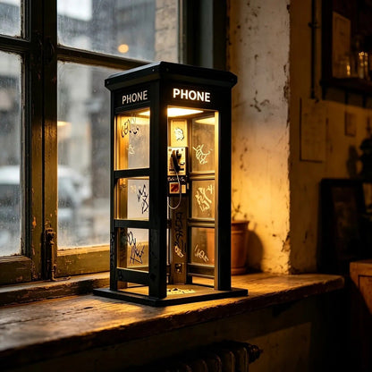 📢📢50 % Rabatt!! ⏰✨Ambientelampe im Vintage-Stil einer Telefonzelle