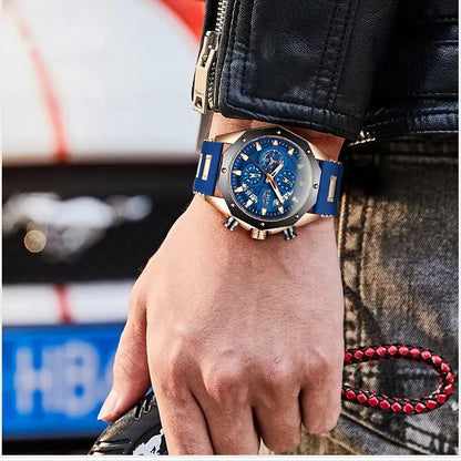 ⌚ Herren Sportuhr mit Chronograph – Wasserdichte Quarzuhr für Outdoor & Alltag, Multifunktions-Armbanduhr mit modernem Design