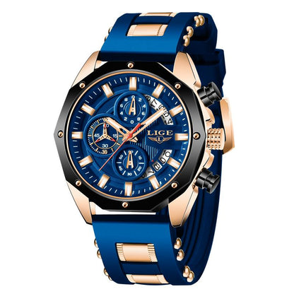 ⌚ Herren Sportuhr mit Chronograph – Wasserdichte Quarzuhr für Outdoor & Alltag, Multifunktions-Armbanduhr mit modernem Design