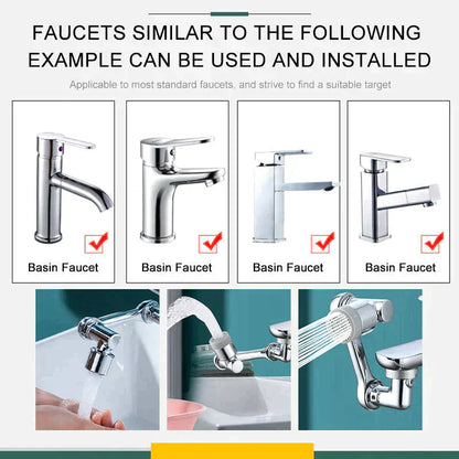 🔥 2 KAUFEN, 1 GRATIS🔥 1080° großwinklig drehbarer Spritzwasserfilter Wasserhahn