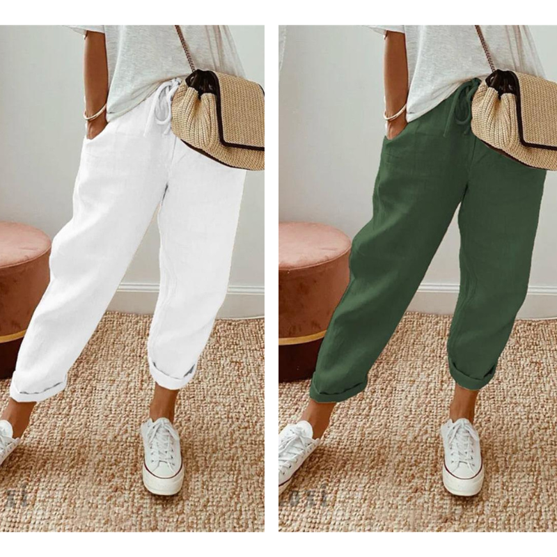 💕40% RABATT💕Lässige Baumwoll- und Leinenhosen für Damen