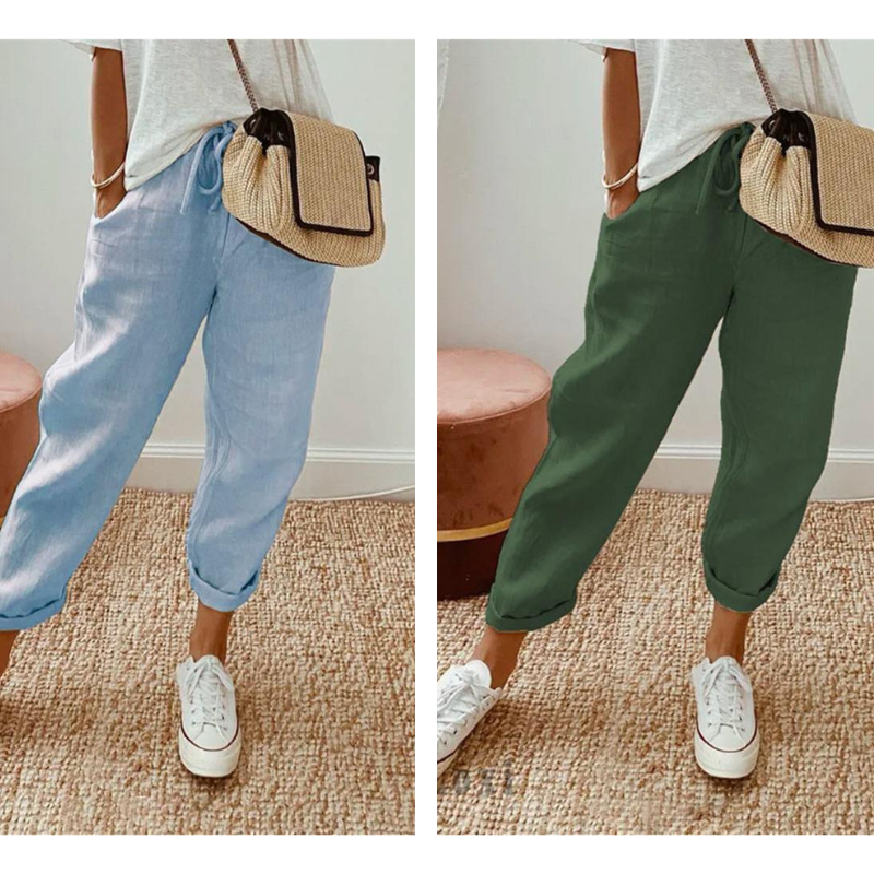 💕40% RABATT💕Lässige Baumwoll- und Leinenhosen für Damen