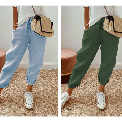 💕40% RABATT💕Lässige Baumwoll- und Leinenhosen für Damen