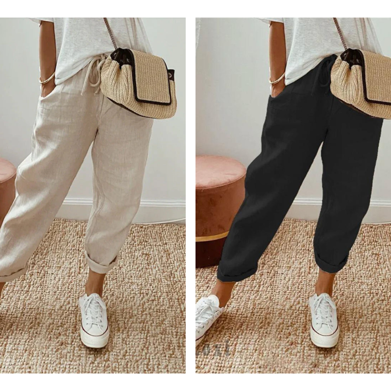 💕40% RABATT💕Lässige Baumwoll- und Leinenhosen für Damen