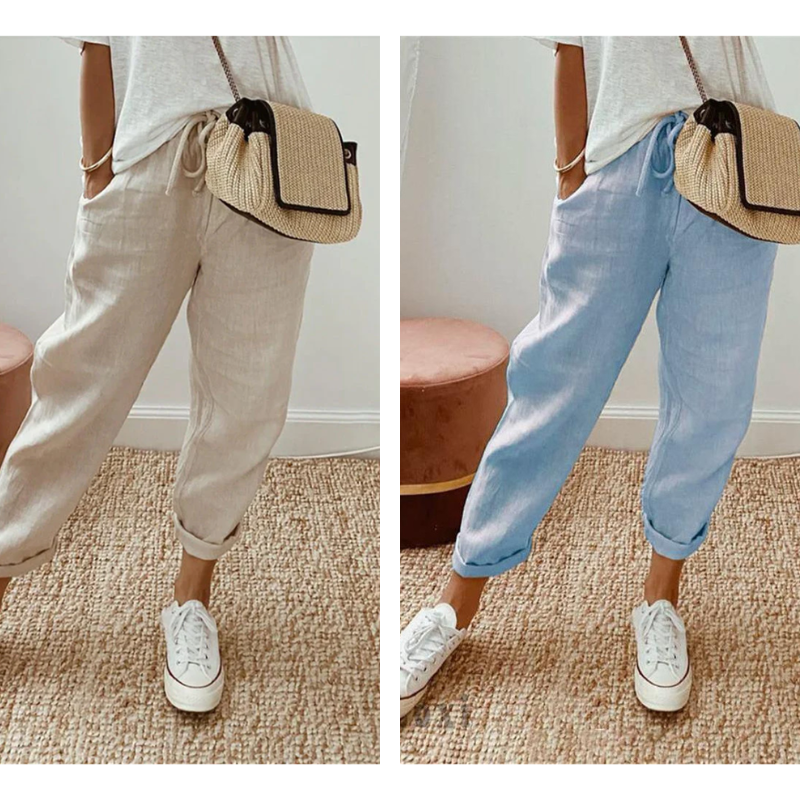 💕40% RABATT💕Lässige Baumwoll- und Leinenhosen für Damen