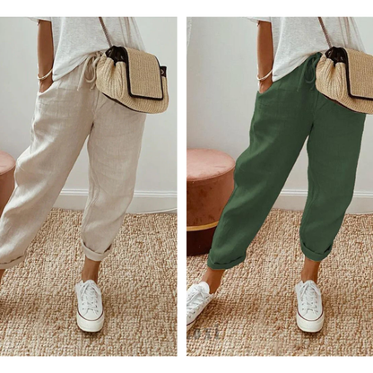 💕40% RABATT💕Lässige Baumwoll- und Leinenhosen für Damen