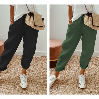 💕40% RABATT💕Lässige Baumwoll- und Leinenhosen für Damen