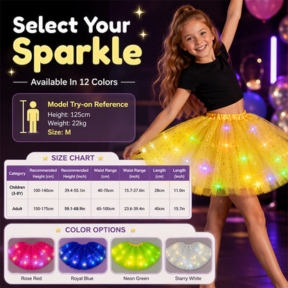 💕 50% RABATT! ✨ Magischer LED-Tutu-Rock – Leuchtend, leicht & verspiel – Ideal für Partys, Festivals & besondere Anlässe 🌸