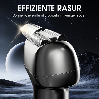 🧔 Folienrasierer für Herren｜Wiederaufladbar, 60Min Akku, IPX6 waschbar & flüsterleise für empfindliche Haut