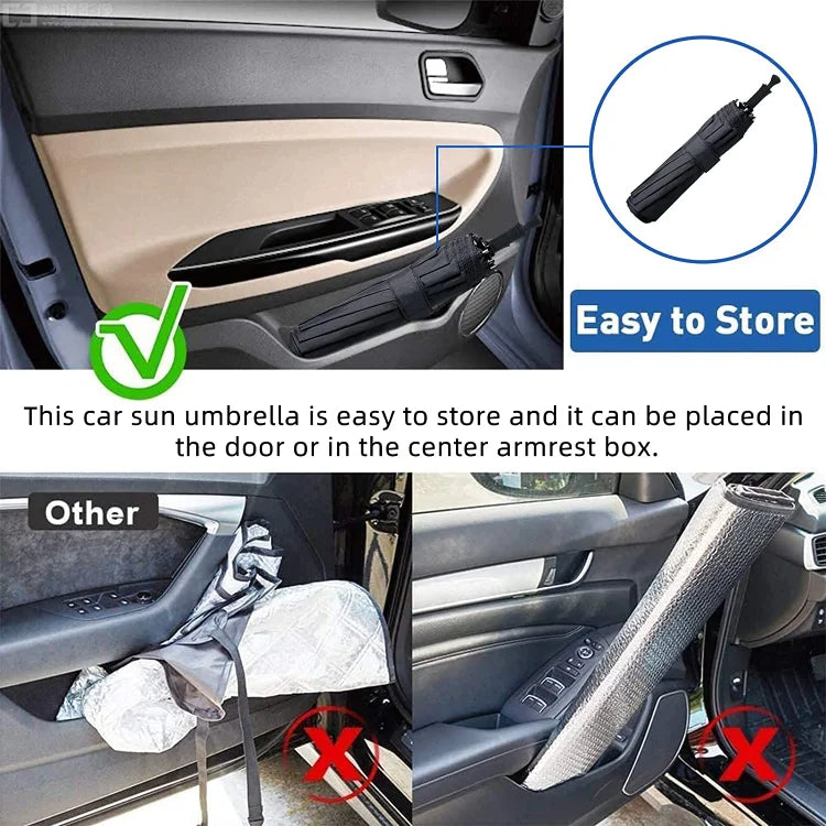 ⏳Begrenzte Zeit -50 %💥Zusammenklappbarer Autoschirm - Schutz vor Hitze und UV-Strahlen ☀️☂️ - Ideal, um Ihr Auto kühl zu halten!