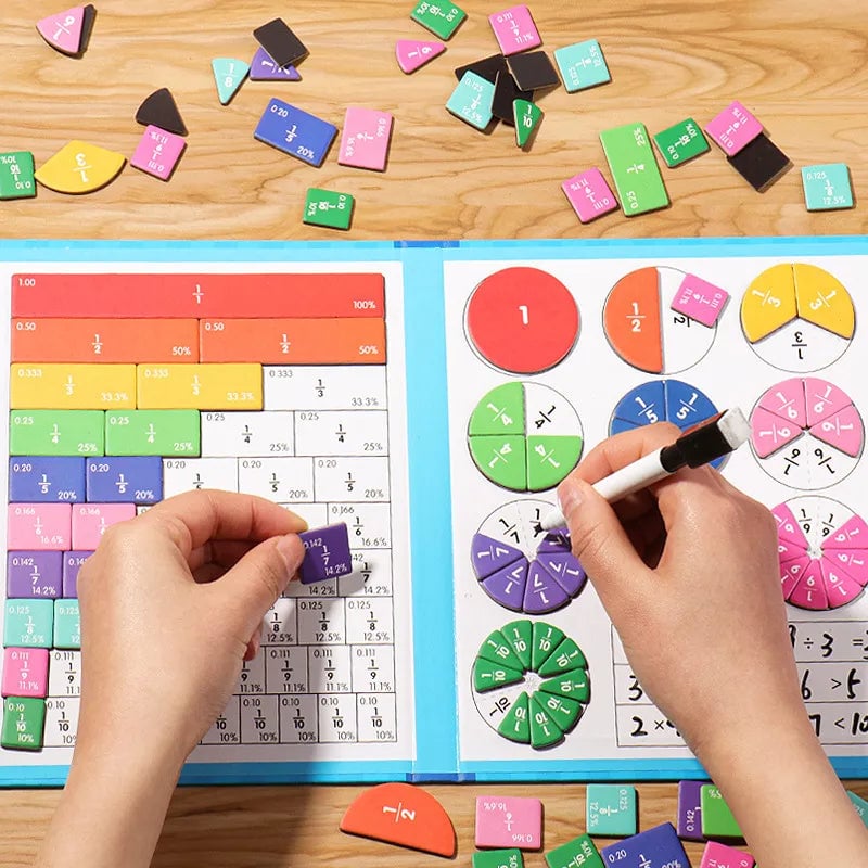 🧩50% RABATT! 🎨 Magnetisches Bruchbuch-Puzzle für Kinder – Lehrreich, Sicher & Förderung der Feinmotorik ✨