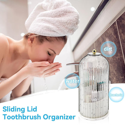 📢📢 2+1 GRATIS + KOSTENLOSER VERSAND ⏰ 🏡 Zahnbürstenhalter mit Schiebedeckel – Hygienisches Design, Tropffrei & Platzsparend 🚿