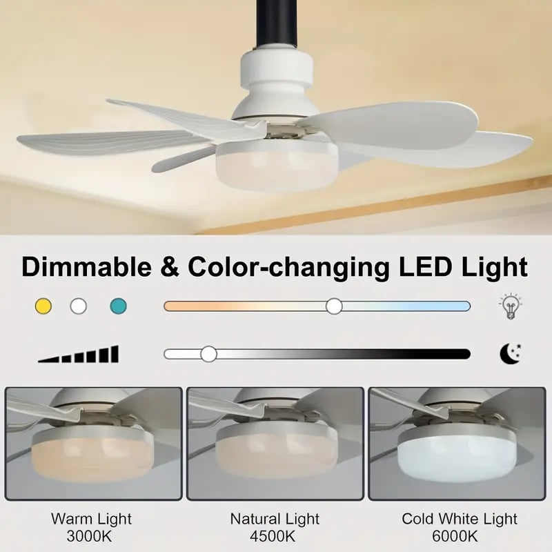 🌀 50% RABATT! ⏳ 40W LED-Deckenventilator mit Licht & Fernbedienung – Ultra-leise, 52 cm & E27-Fassung – Perfekt für Schlafzimmer, Küche oder Garage – inklusive B22-Adapter 🔥