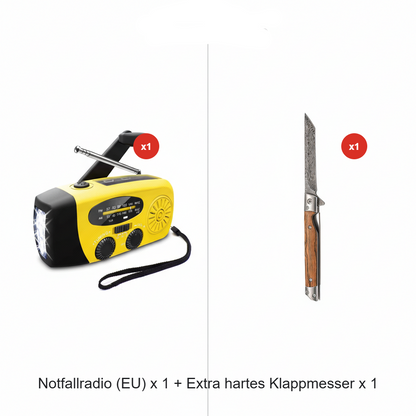 📻⚡【50% Rabatt】Solar-Kurbel Notfallradio – Mit Powerbank, Wetteralarm, USB & 7 Tage Akku. Wasserdicht & robust für Outdoor/Krise. 🌞🔋 Jetzt unschlagbares Angebot sichern!