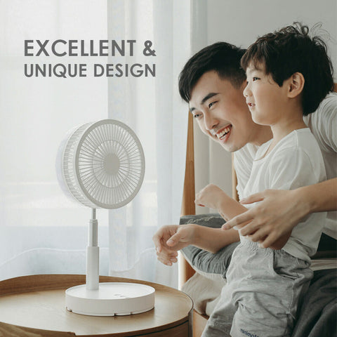 ⏰ 50 % RABATT – 🔋Wiederaufladbarer, zusammenklappbarer USB-Teleskopventilator – leise, um 180° schwenkbar, 4 Geschwindigkeitsstufen, tragbar ✨