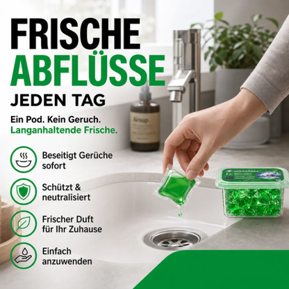 🌿 Enzymatische Abfluss-Deodorant-Kapseln für Küche und Bad