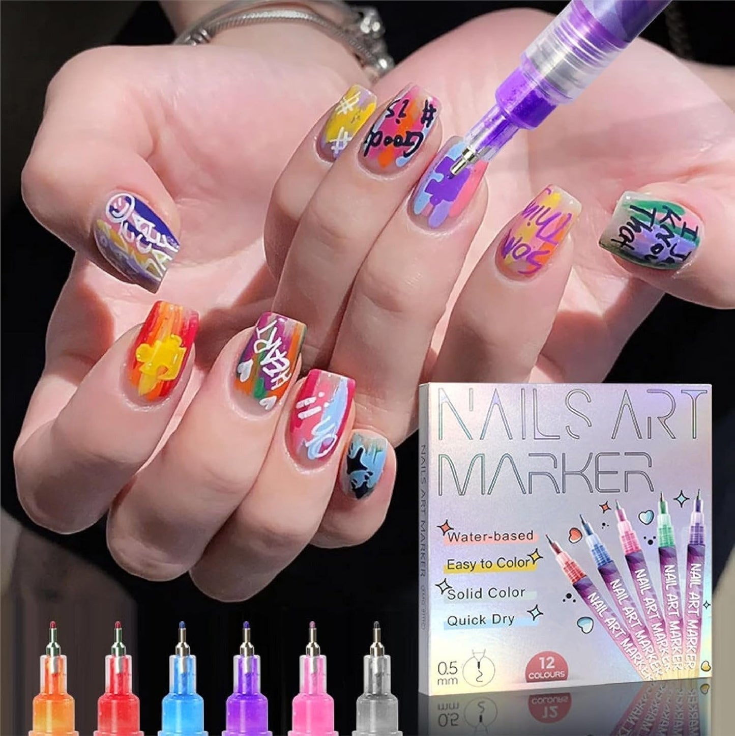🎁✨ Nagellack-Set mit 12 Farben für kreative Designs 💅🎨