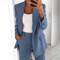 Reverskragen Schlanke Strickjacke Elegante Anzugjacke (49% RABATT)