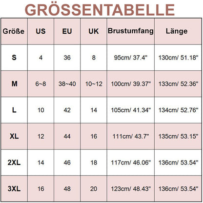 Einfaches, elegantes Damenkleid mit langen Ärmeln und Tasche