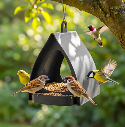 🐦 40% RABATT! 🌿⏰Aufhängbarer Vogelfutterspender mit Dach – Wetterschutz, Leicht zu befüllen & Hält Eichhörnchen fern