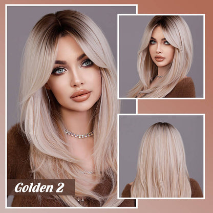 💕Layered Pony lange Perücke💥