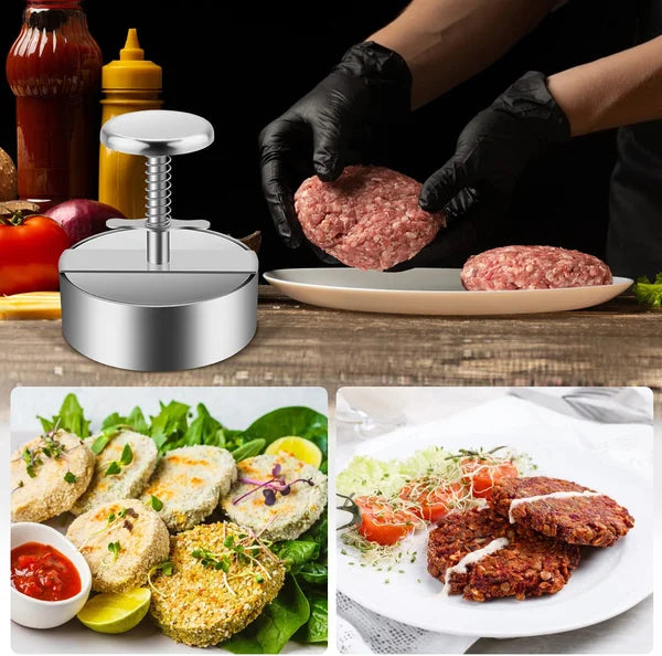 🎁2026 Neuheiten 50% RABATT💥 Fleischpresse für Burger – Edelstahl 304, lebensmittelecht – antihaftbeschichtet, rostfrei – spülmaschinenfest – perfekt für Partys! 🛡️💨
