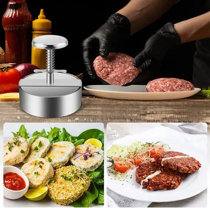 🎁2026 Neuheiten 50% RABATT💥 Fleischpresse für Burger – Edelstahl 304, lebensmittelecht – antihaftbeschichtet, rostfrei – spülmaschinenfest – perfekt für Partys! 🛡️💨