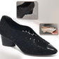 🔥Zeitlich begrenzter Rabatt👡Slipper aus Mesh mit Kristallen und dickem Absatz
