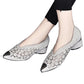 🔥Zeitlich begrenzter Rabatt👡Slipper aus Mesh mit Kristallen und dickem Absatz