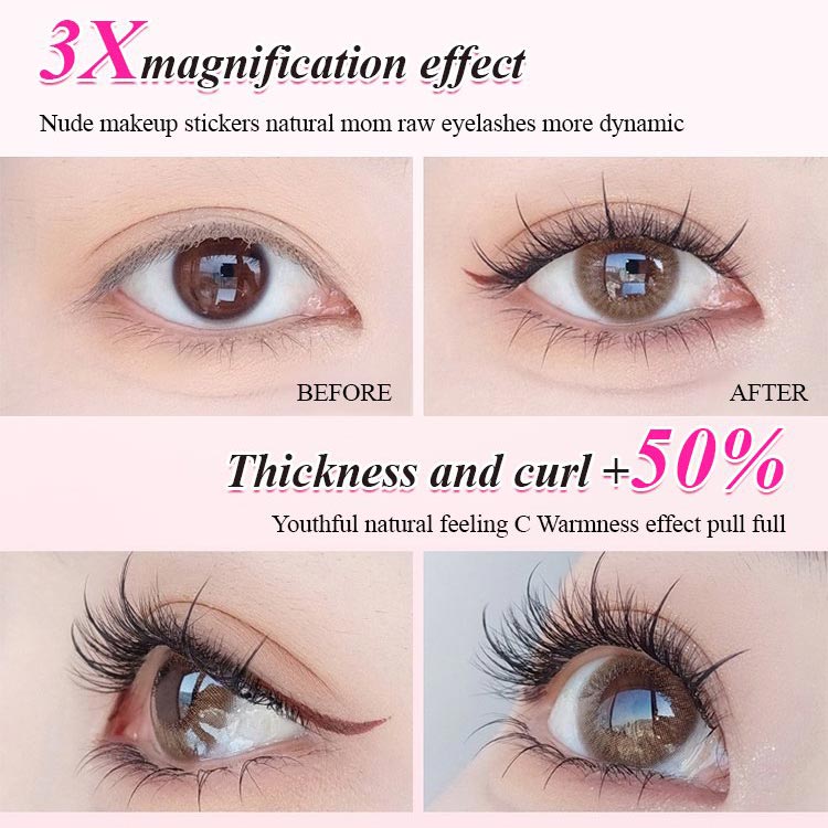 🔥Wasserfeste, klebstofffreie, realistische künstliche Wimpern🔥