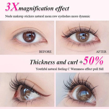 🔥Wasserfeste, klebstofffreie, realistische künstliche Wimpern🔥