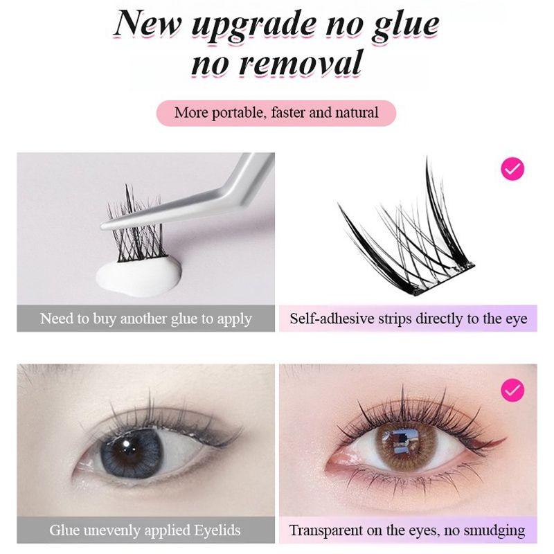 🔥Wasserfeste, klebstofffreie, realistische künstliche Wimpern🔥