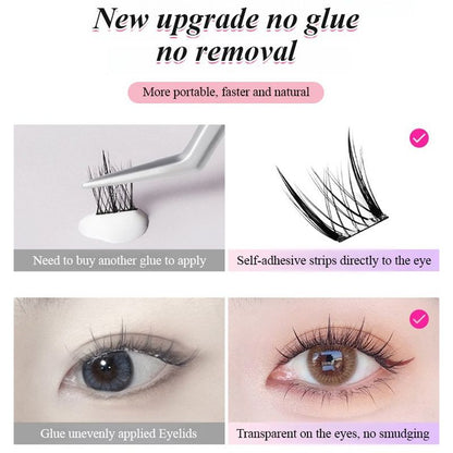 🔥Wasserfeste, klebstofffreie, realistische künstliche Wimpern🔥