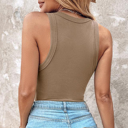 🌟Geripptes Tanktop mit integriertem BH für Frauen🌟