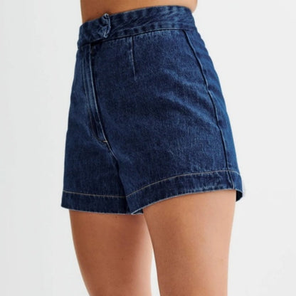 💕Sonderangebot – Auch einzeln erhältlich💕Lässiges Damen-Jeans-Set aus ärmellosem Oberteil und Shorts