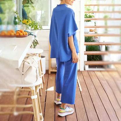 💫Sommer Hot Sale💃Set breiter Hosen mit 3/4 Ärmeln für Frauen