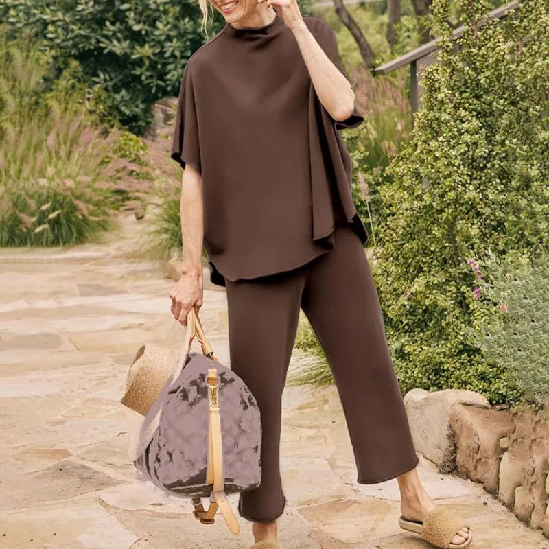 💫Sommer Hot Sale💃Set breiter Hosen mit 3/4 Ärmeln für Frauen