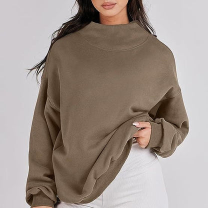 49% RABATT✨Pullover-Sweatshirt mit Rollkragen und langen Ärmeln für Damen