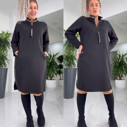 👗Lässiges, lockeres, übergroßes Midikleid für Damen🌹