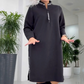 👗Lässiges, lockeres, übergroßes Midikleid für Damen🌹