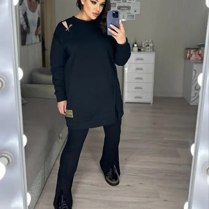 🍁🍁Schickes Cutout-Sweatshirtkleid für Damen😘