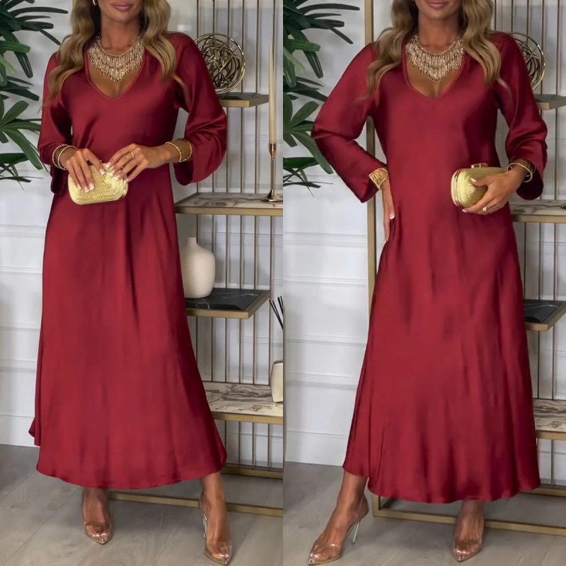 50% Rabatt🔥Elegantes, glänzendes Maxikleid für Damen