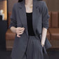 Trendige zweiteilige Outfits für Frauen mit Blazer und Hose in Uni-Farben